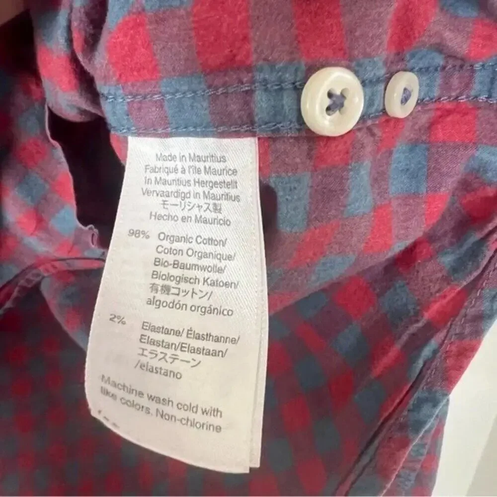 J. Crew Stretch Secret Wash Shirt In Organic Cotton Gingham